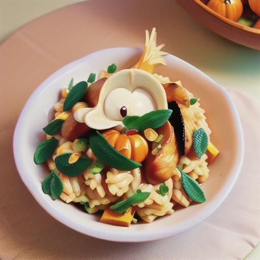 Chicken, pumpkin and sage risotto