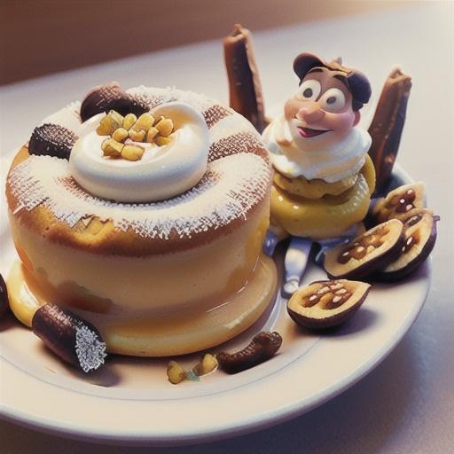 Banana puddings with passionfruit cream and peanut brittle