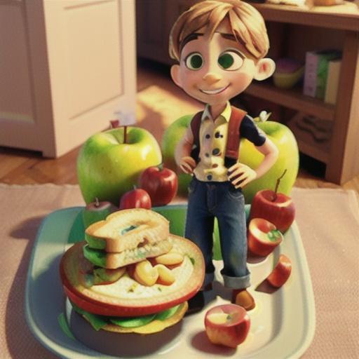 Peanutty Apple Sandwiches