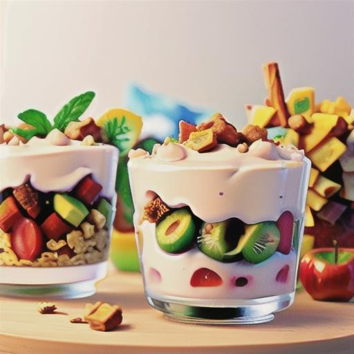 Crunchy Apple Yogurt Sundaes