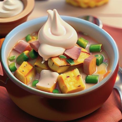 Slow-Cooker Sour Cream and Onion Scalloped Hash Browns with Ham