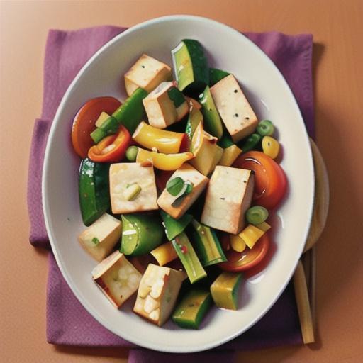 Tofu and vegetable stir-fry