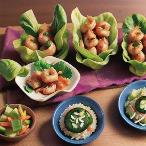 Gochujang Shrimp Lettuce Wraps