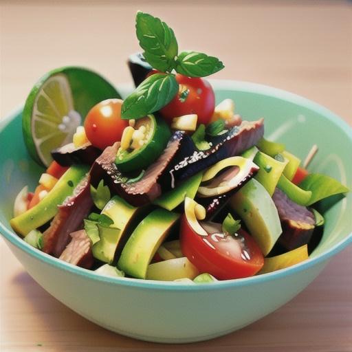Tomato, lime & beef salad with cellophane noodles