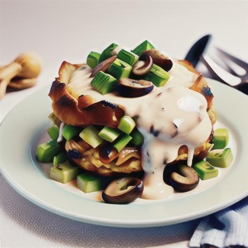 Chicken, leek and mushroom casserole