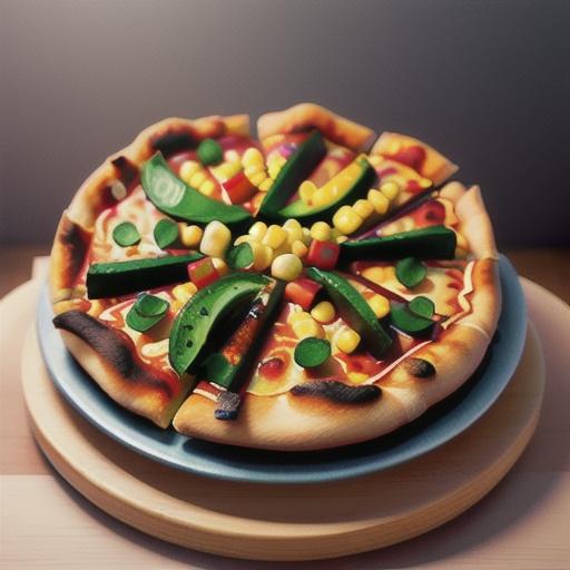 Mexican pizza with corn chips & sour cream