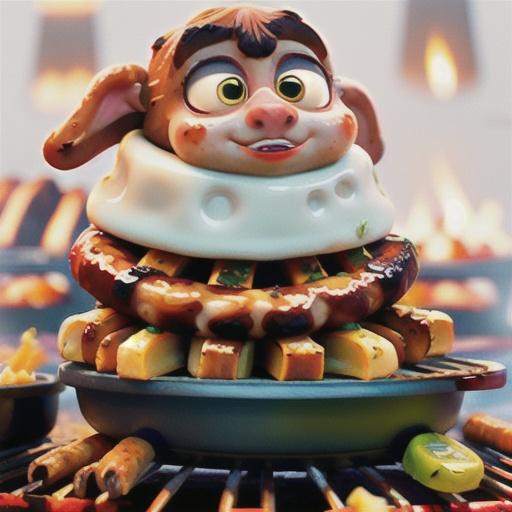 BBQ chops and cheesy sausages