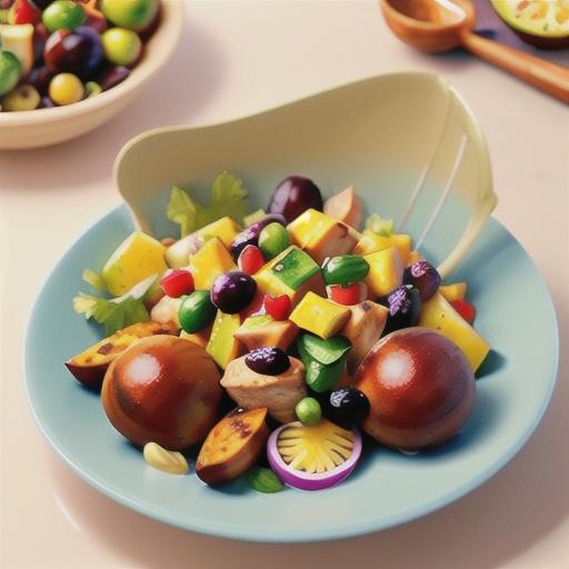 Curry Chicken and Summer Fruit Salad