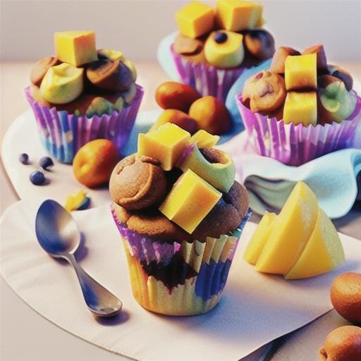 Berry and mango buttermilk muffins