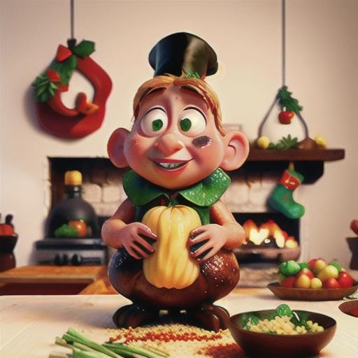 Prune and couscous stuffed roast pork with baby apples