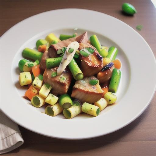 Pork with glazed carrots and parsnips