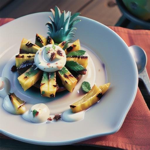 Grilled Pineapple Dessert with Greek Yogurt