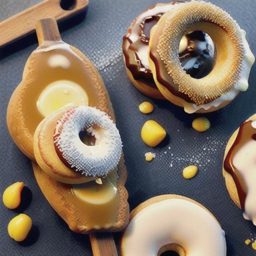 Golden syrup apple doughnuts