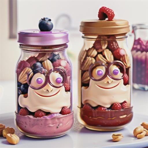 Peanut butter and raspberry overnight oats