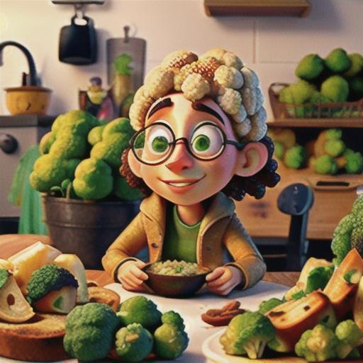 Roasted Cauliflower with Broccoli