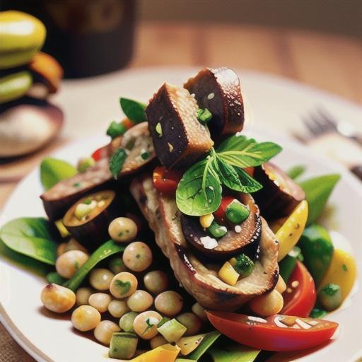 Chermoula lamb racks with lentil salad