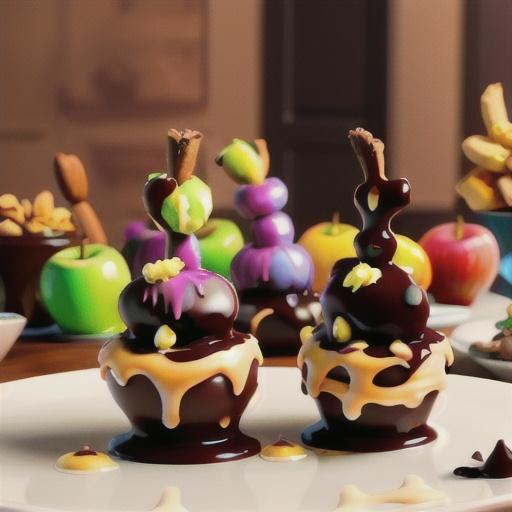 Chocolate-Drizzled Caramel Apples