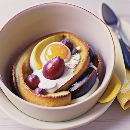 Grape and yoghurt bake