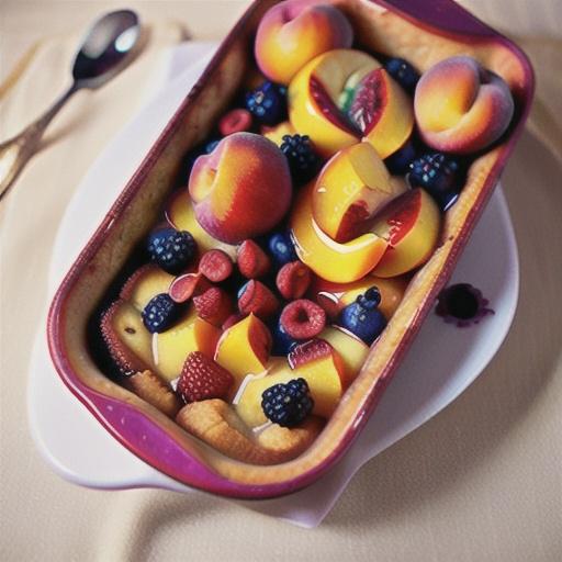 Peach and Blackberry Cobbler