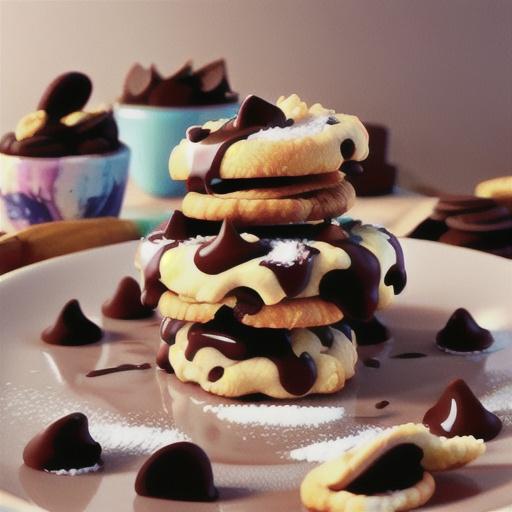 Easy marbled choc-chip slice