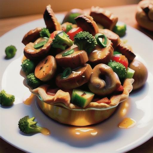 Impossibly Easy Beef, Broccoli and Mushroom Pie