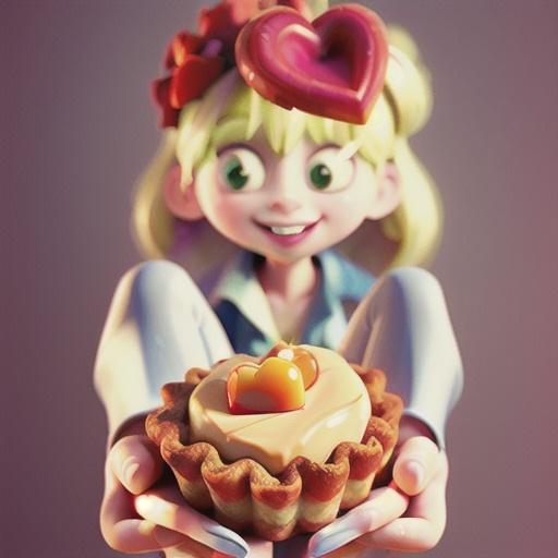 Passionfruit curd hearts