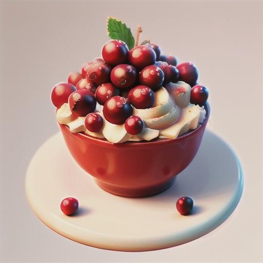 Cranberry and cinnamon pavlovas