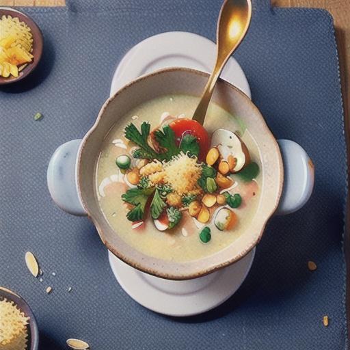 Cauliflower soup with parmesan crumbs