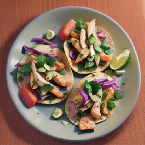 Salmon Fish Tacos with Asian Slaw