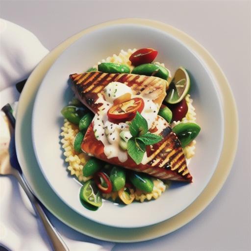 Cajun-spiced salmon with couscous and minted yoghurt