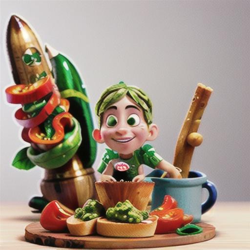 Rocket pesto & capsicum bruschetta