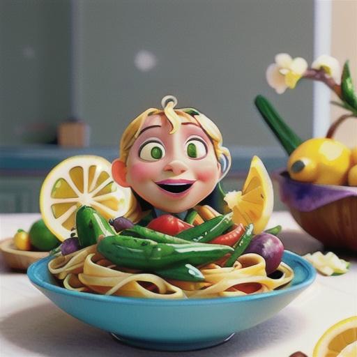 Spring tagliatelle with lemon cream sauce