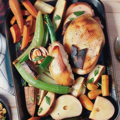 Oven-Roasted Chicken Breasts with Carrots and Red Potatoes