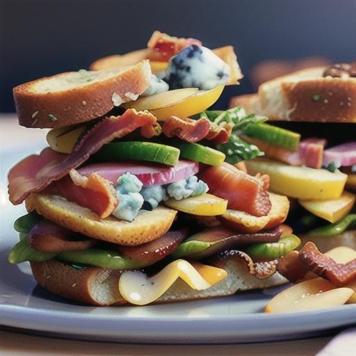 Blue Cheese, Bacon and Pear Brunch Sandwiches