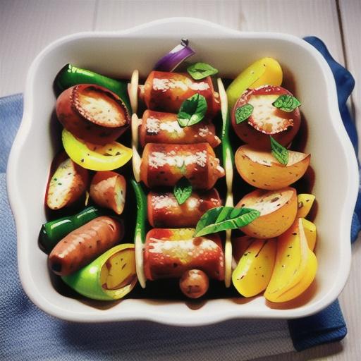 Sausage, Peppers, Onions, and Potato Bake
