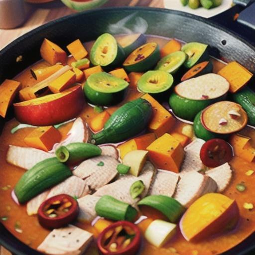 Stovetop Butternut Squash and Chicken Stew with Quinoa
