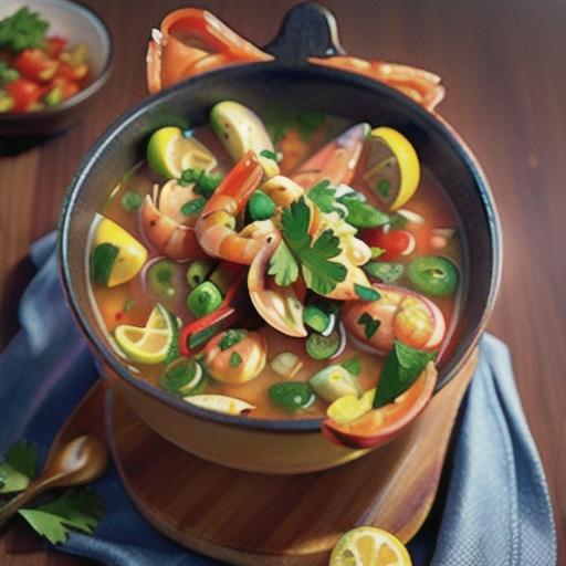Sopa de mariscos (spanish seafood soup)