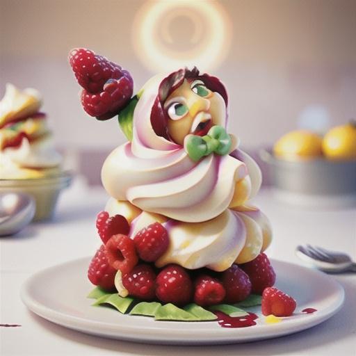 Lemon and raspberry cream cakes