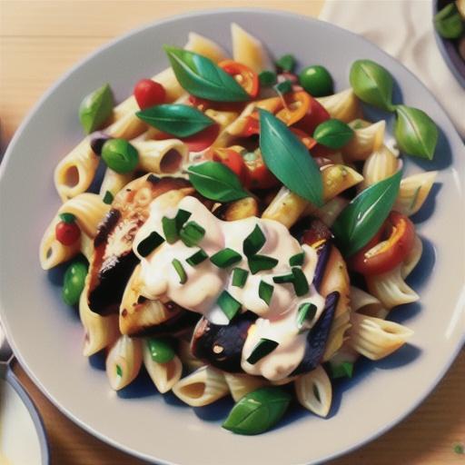 Chicken and Pasta with Creamy Basil Sauce