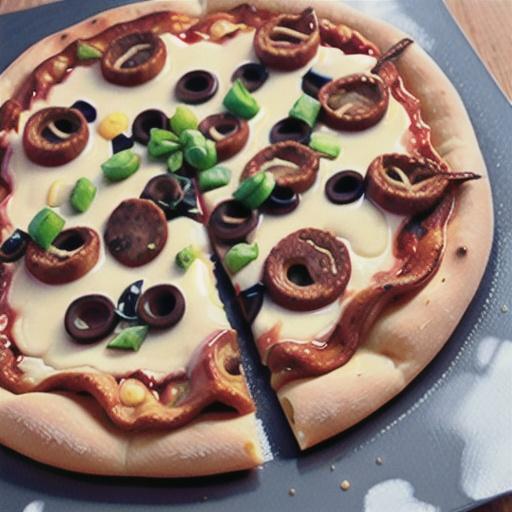 Breakfast Sausage White Cheese Pizza