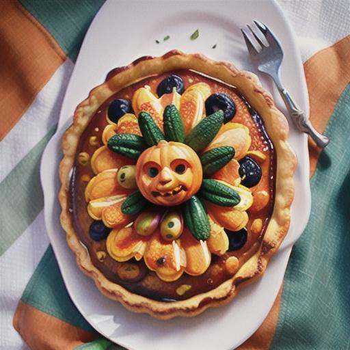 Pumpkin & red onion tarte tatin