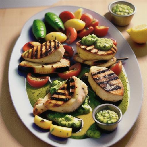 Lemony pesto chicken pieces