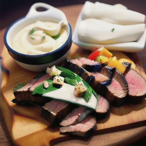 Marinated Flank Steak with Horseradish Cream