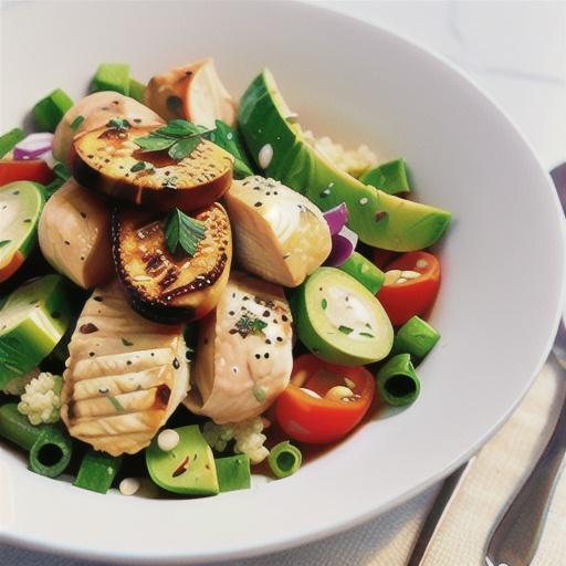 Warm chicken, avocado & couscous salad