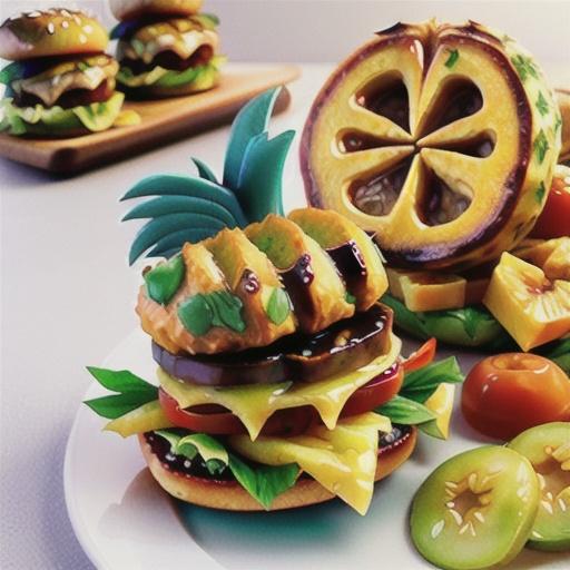 Pineapple-Teriyaki Chicken Burgers