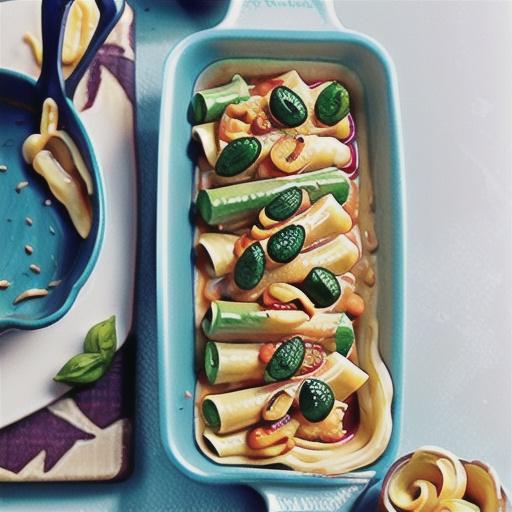 Creamy chicken and cauliflower pasta bake