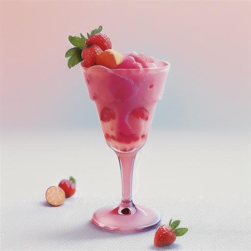 Berry sorbet in sparkling rosé