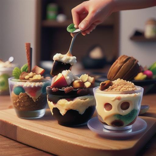 Vegan Apple-Yogurt Parfait with Maca Powder