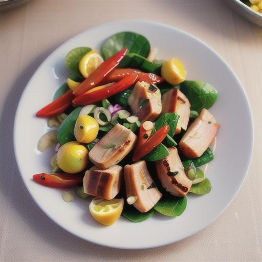 Spicy lemon and garlic pork