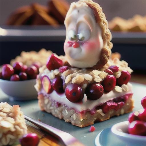 Cranberry-Pomegranate-Oatmeal Squares